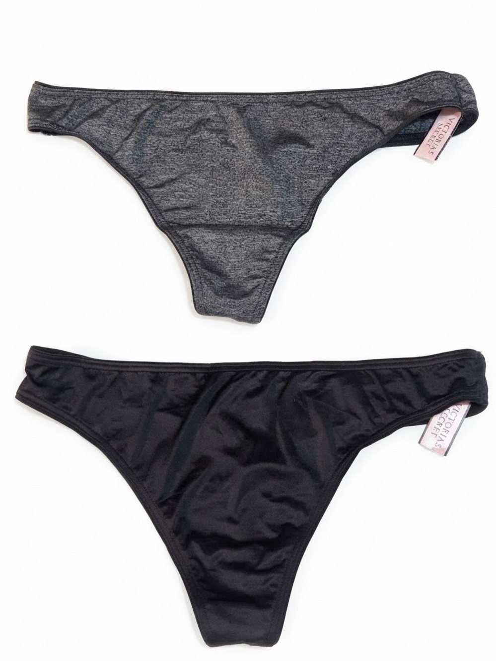 Victoria's Secret Black & Charcoal Bikini Bottoms - 2 Pack